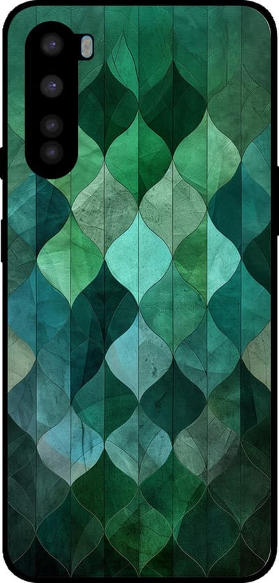 Smartphonica Telefoonhoesje Geschikt voor OnePlus Nord met groene bladeren opdruk - TPU backcover case green leaf design - Groen geschikt voor OnePlus Nord