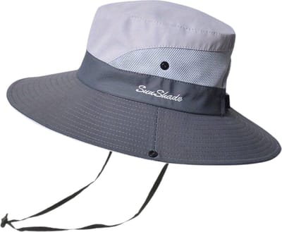 Livano Zonnehoed - Reishoed - UV Beschermende Hoed - Bucket Hat - Festival - Pet - Hoedje Voor Dames & Heren - Hoofdbescherming - Beige & Donkergrijs