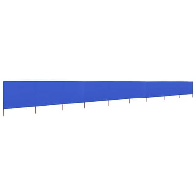 vidaXL - Windscherm - 9-panelen - 1200x80 - cm - stof - azuurblauw