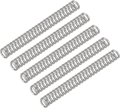 Drukveren Set - Compressieveren Spiraalveren - Industriële Toepassingen - Roestvrij Staal 304 - 0.7x4x40mm - Zilver