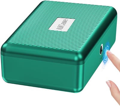 Biometrische Kluis met Vingerafdrukherkenning - Draagbare Veiligheidsbox voor Thuis en Onderweg - Compact en Veilig - Metallic Groen