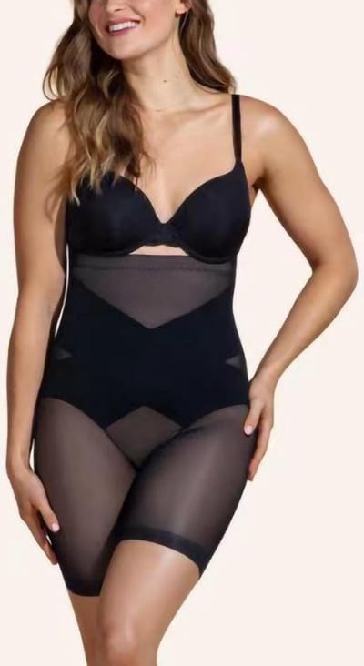 Wow Peach - Taille Wrap Short - Shapewear - Corrigerende Ondergoed - Shaping broek - Comfort Slimwear - Zwart - Medium