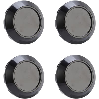 4 stuks Wielnaafdoppen Uitstekende Afdichting Exquise ABS Klik-op Wielnaafdoppen Afdekking 76mm Buitendiameter Zwart zwart
