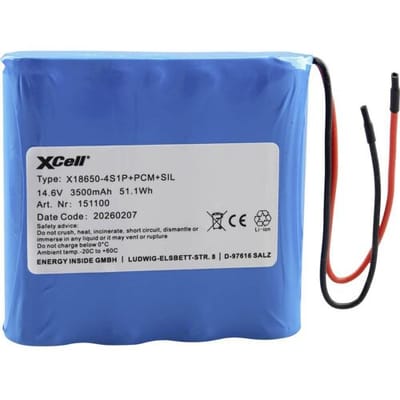 XCell Speciale oplaadbare batterij Aantal cellen: 4 Batterijgrootte: 18650 Li-ion 14.8 V 3500