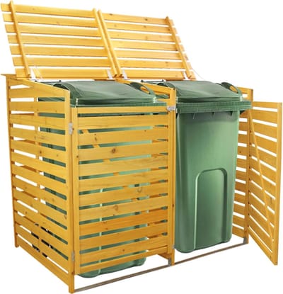 VIN® Kliko Ombouw – Containerberging Dubbel – Containerkast Voor 2 Containers 2 x 240L – Containerombouw - Container Ombouw – Klikobox – 149 x 92 x 122 cm
