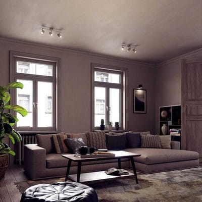 HOFTRONIC - Riga LED Plafondspot 3 Lichts GU10 4000K Neutraal wit - RVS - Spotje - Opbouwspot L474mm - Modern - Plafondlamp Woonkamer, Slaapkamer, Gang, Keuken