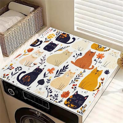 Wasmachine Droger Cover - Beschermhoes Mat - Apparaten Beschermen - Antislip Rubber - 60 x 60 cm - Kat