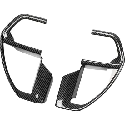 2 STUKS Stuurwiel Knop Frame Cover Sierlijst Links Rechts Koolstofvezel Kleur Decoratief voor Tacoma gray