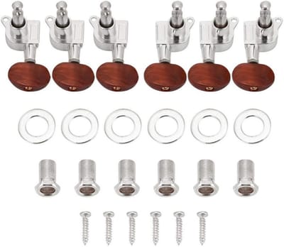3L3R Locking Tuners voor Akustische en Elektrische Gitaren - Stabiele Mechanieken in Zilver