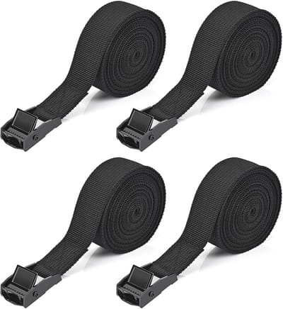 Verstelbare Spanbanden met Ratel - 4 Stuks 2,5 m x 2,5 cm voor Auto, Fiets en Bagage