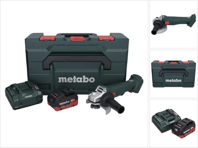Metabo W 18 L 9-125 accu haakse slijper 18 V 125 mm + 1x accu 5,5 Ah + oplader + metaBOX