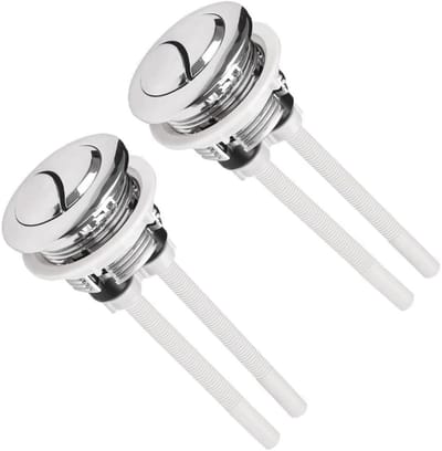Toiletknop - 38 mm dubbele knop - Universele spoelknop - Toilethendel - Toiletspoelknop - Dubbele drukknop voor toiletspoeling - 2 stusk