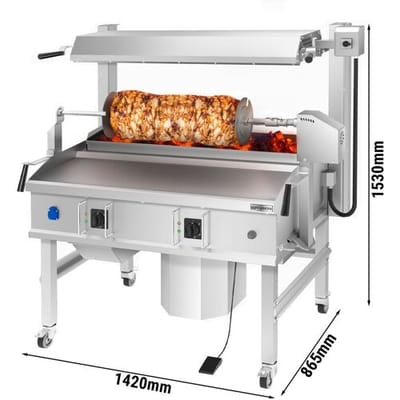 GGM Gastro Elektro Cag Kebab Maschine - 14kW - max. 85 kg - horizontal - Standgerät Zilver