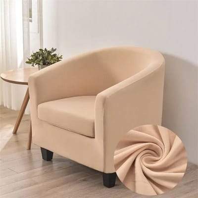 Elastische Spandex Kuipstoelhoes Stretch Fauteuilhoes Clubbank Hoes voor Woonkamer Bankhoezen met Zitkussenhoezen