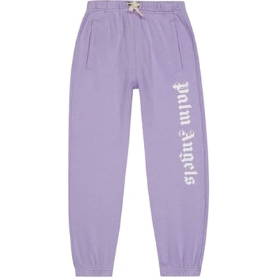 Palm Angels Kinder/Kinder Joggingbroek met logo (Lila/Wit)