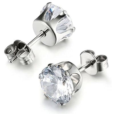 Plux Fashion Steker Oorbellen - Zilver - 3mm - Stainless Steel - Heren - Dames - Sieraden - Zilveren Oorbellen - Steker Oorbellen - HipHop Oorbellen - Sieraden Cadeau - Luxe Style - Duurzame Kwaliteit - Kerst - Black Friday
