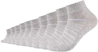 camano, Unisex sokken, camano, mesh-ventilatie, zonder compressie, ondersteuning van de voetboog, gekamd katoen, verstevigde hiel, verstevigde teen, zachte teen naden, 10-pack, kwartsokken, comfortabel, duurzaam.