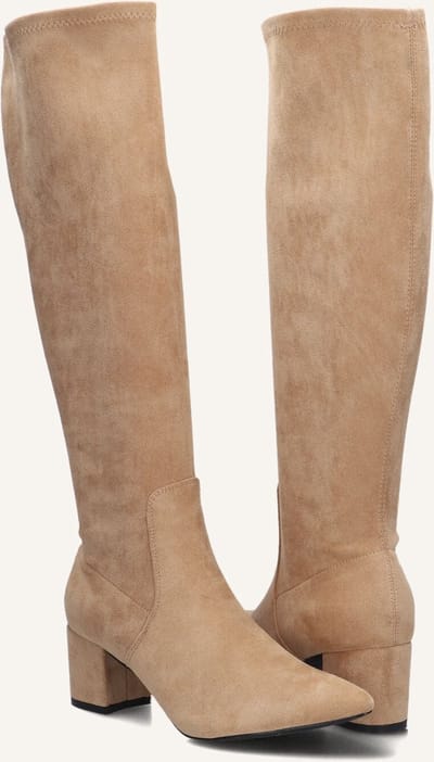 Omoda 0591-5 Laarzen - Suèdelook - Dames - Beige - Maat 39