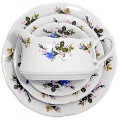 Servies Kamelia 18 Delen voor 6 Personen - Wit Porselein