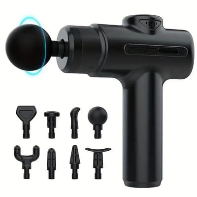 Diepe weefselmassagepistool voor het hele lichaam Rug Nek Massager Oplaadbare Handheld Percussie met 8 Hoofden