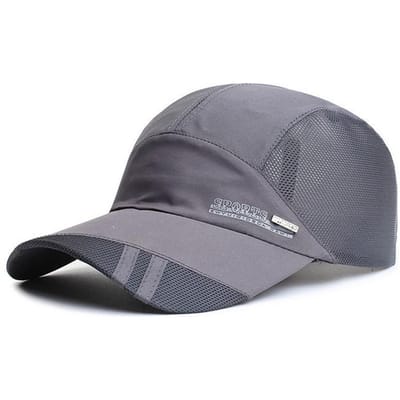 Casquette de Baseball Homme à Séchage Rapide pour le Sport Maille Fraîche Été Femme Chapeau de Soleil Pêche Course Famille Parent Adolescent Casquette gris foncé
