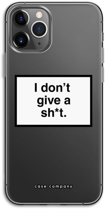 Case Company® - Hoesje geschikt voor iPhone 11 Pro hoesje - Don't give a shit - Soft Cover Telefoonhoesje - Bescherming aan alle Kanten en Schermrand