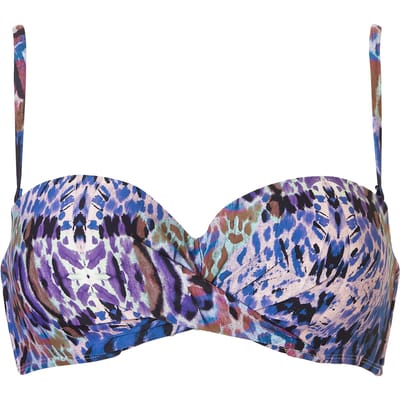 Livera Sw Bra Tshirt Bandeau Britt Zanzibar Blue/pink Maat: F38 | Bikini's Outlet | Dames | Blauw