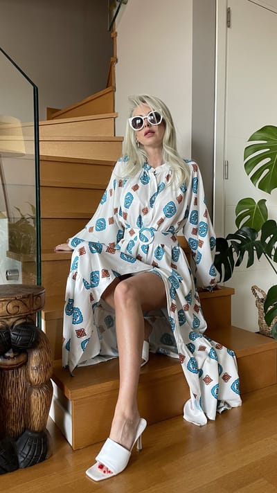 Blousejurk/SIRMAZA/BLAUW