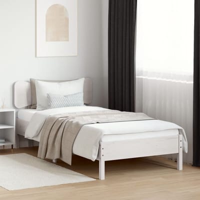 vidaXL - Hoofdbord - 100 - cm - massief - grenenhout - wit