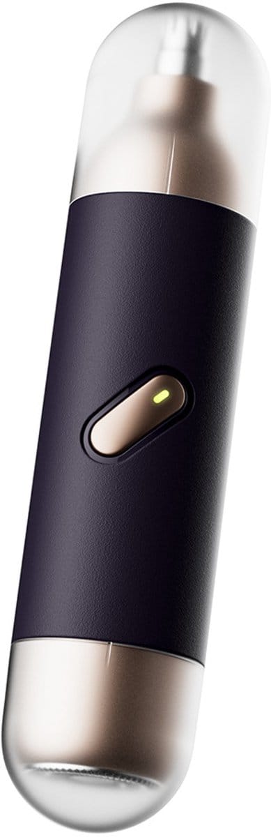 Unisex neushaartrimmer-2-in-1 elektrisch-oor-wenkbrauwtrimset-gezichtshaarapparaat-krachtige motor-dubbelmes-waterbestendig-reisformaat-zwart