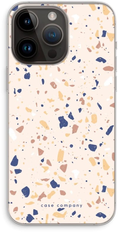 Case Company® - Hoesje geschikt voor iPhone 14 Pro Max hoesje - Terrazzo N°23 - Soft Cover Telefoonhoesje - Bescherming aan alle Kanten en Schermrand