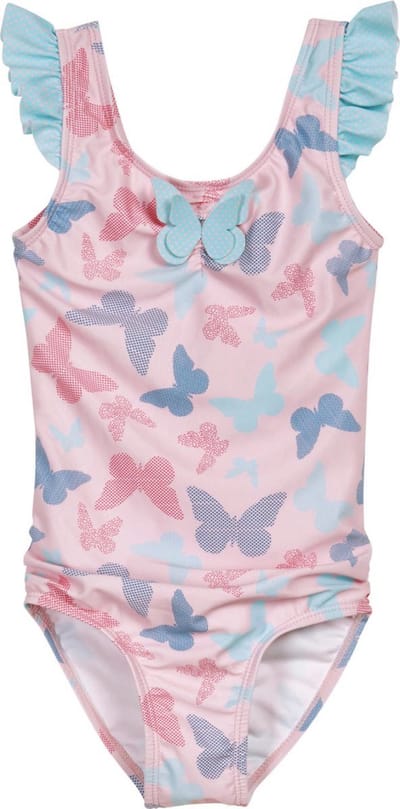 Playshoes - UV - Werend - Badpak - Roze - Vlinders - Maat 134/140