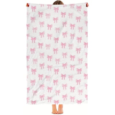 Roze Strik Bad Zwembad Strandlaken - Super Zacht Absorberend Handdoek Perfect Cadeau Voor Vriendinnen 130x80cm