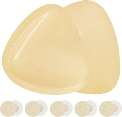 Rechthoekige Siliconen Bh Kussens met Zelfklevende Nipple Patches, Comfortabele Push-Up Bh voor Dames en Meisjes, Herbruikbare en Ademend Ontwerp