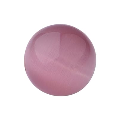 Quiges Verwisselbare Ring Steen Bolletje 10mm - Cateye Donkerroze - E10RHR012
