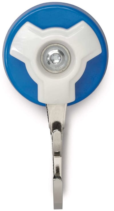 MAUL Magneet rond 1 stuk 18 kg kunststof staal metaal Ferriet met haken verzinkt 11.3 x 5.8 x 3.7 cm blauw