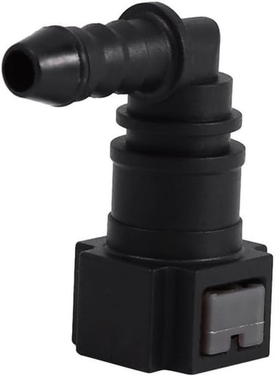 Snelle Koppeling Brandstofslang Motorfiets Aansluiting - Zwart Nylon, 6.3mm en 9.5mm, 500 KPa, Geschikt voor Diverse Motoren en Toepassingen