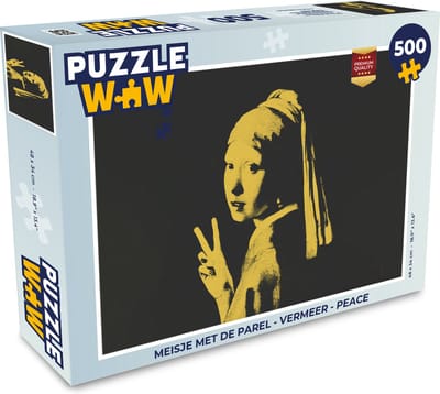 Puzzel Meisje met de parel - Vermeer - Peace - Legpuzzel - Puzzel 500 stukjes