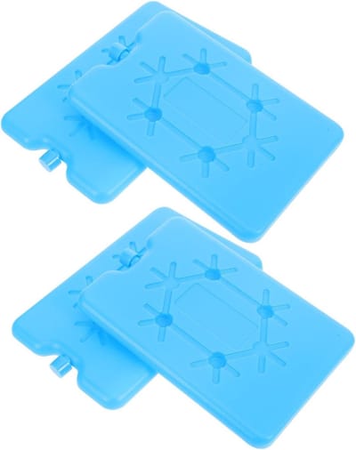 Koelelementen 4 stuks - Herbruikbare ijsblokjes - Voedsel koel houden - Multifunctioneel gebruik - 16 cm lengte - Blauw