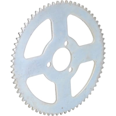 Pignon de pédalier en métal 65 dents 25H 3 trous pour scooter électrique white