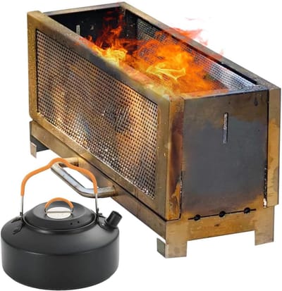 Draagbare Houtkachel - Tentkachel Outdoor - Kamperen Koken - Hoge Warmteafgifte - 353 Pond - Roestvrij Staal