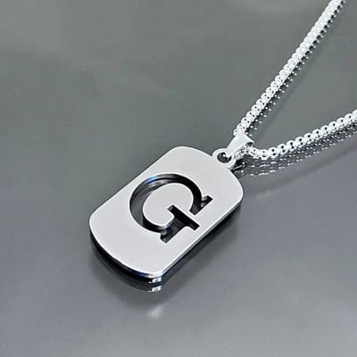 Livano Ketting - Heren - Staal - Nep zilver - Met Hanger - G