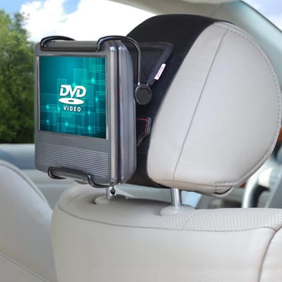 Hoofdsteun Houder - Auto DVD-speler - Reizen met kinderen - Verstelbare klemmen - 7-10 inch - Zwart