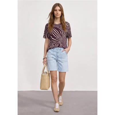 Shirt met korte mouwen, ronde hals en print