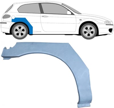 Reparatiepaneel achterspatbord voor Alfa Romeo 147 2000-2010 / Rechts
