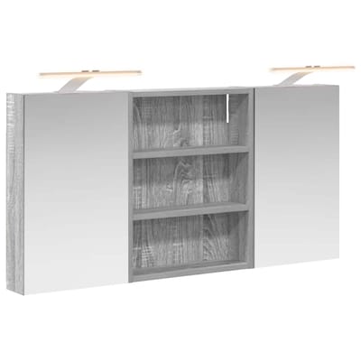 vidaXL Badkamerkastenset 3 st 100 x 10,5 x 50 cm Bewerkt hout