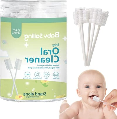 Tongreiniger Gaas - Tandenborstel Stokje - Mondhygiëne Verzorgen - Drievoudige Textuur - 30 Stuks - Natuurlijk