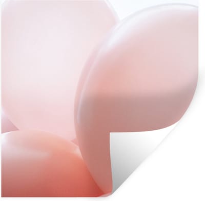 Muurstickers - Sticker Folie - Ballon - Roze - Pastel - 100x100 cm - Plakfolie - Muurstickers Kinderkamer - Zelfklevend Behang XXL - Zelfklevend behangpapier - Stickerfolie