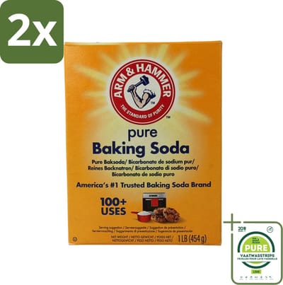 Arm & Hammer - Baking Soda - Multifunctioneel - Biologisch Afbreekbaar - 454 g - Voordeelverpakking - 2 stuks - Baking soda - Natuurlijke baking soda