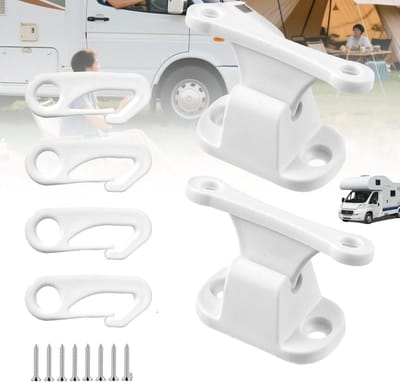 Deurhouderset - Deurstoppers - Caravan Deur - Beschermt Wand en Deur - 10x10x10mm - Wit